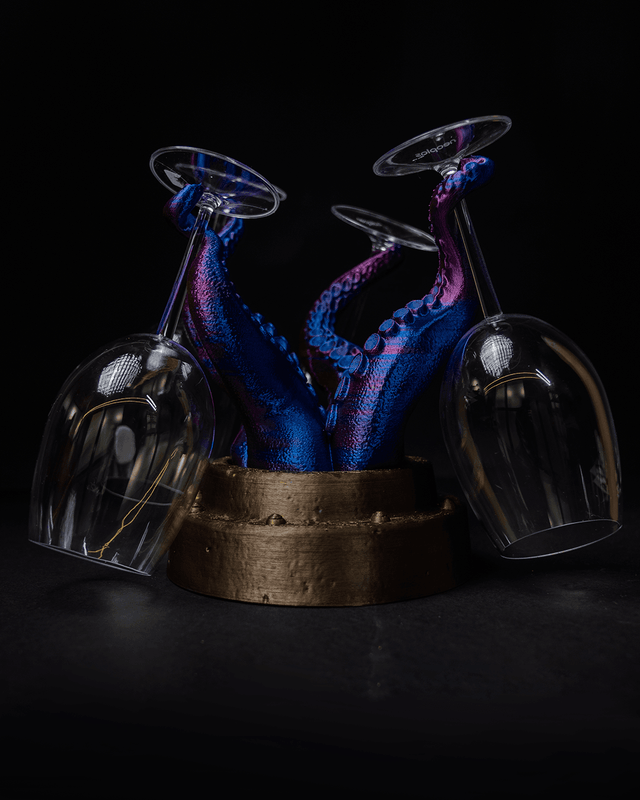Porte verres à vin tentacules